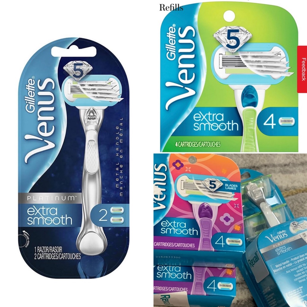 Gillette Venus Platinum Smooth Razer + 4x 2pk Refills